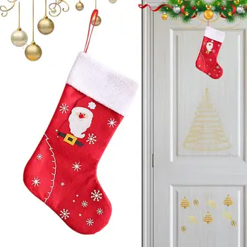  Горячая распродажа Рождественские чулки с Санта-Клаусом, снеговиком, оленями и украшениями Aple идеальный рождественский подарок для детей и взрослых