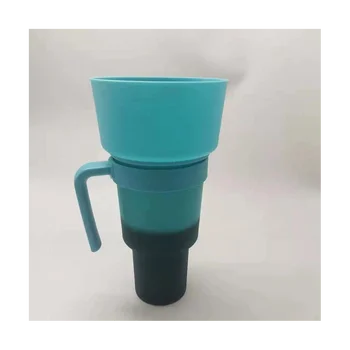 Стадионный стакан с чашей для закусок, стакан для закусок, герметичная чашка для закусок, многоразовая чашка для закусок и напитков для взрослых, Kids-Blue B