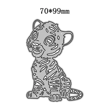 2021 Новые милые маленькие тигровые металлические режущие штампы для скрапбукинга, бумажных поделок и рождественских открыток, изготовление тиснения, декор без штампов