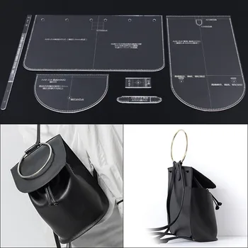 Lady Shoulder Bag Рюкзак дизайн шаблон модель модель пресс-форма DIY ручная кожа издание акрил акрил акрил шаблон пластины 18x25x13,5 см