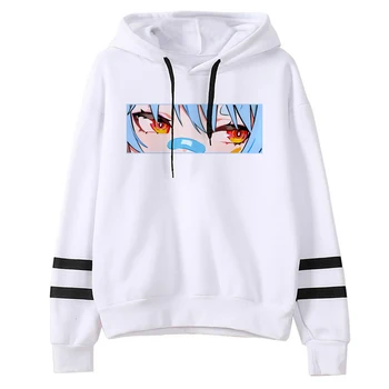 Толстовки с капюшоном Anime Eyes женские 2023 пот y2k винтажный Kawaii Пуловер женская уличная одежда