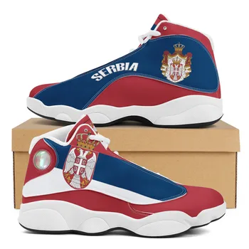 Печать флага Сербии Мужчины На открытом воздухе Повседневные Уютные Кроссовки Амортизация Износостойкие Мужская Баскетбольная Спортивная Обувь Подарок На День Рождения