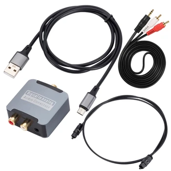 Цифро-аналоговый преобразователь аудио с кабелем,цифровой SPDIF коаксиальный в аналоговый дропшиппинг