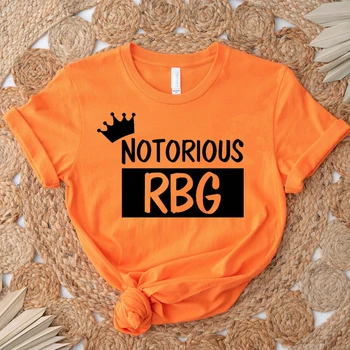 Notorious Rbg Женские футболки Хлопок Феминистская Графическая Футболка Голосование Рут Бейдер Футболка Права женщин Girl Power Одежда Дропшиппинг