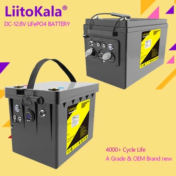 LiitoKala 12 В 120 Ач 150 Ач 200 Ач LiFePO4 Аккумулятор для автофургонов Гольф-кар Внедорожник Автономный Солнечный Ветер QC3.0 Type-C USB-выход