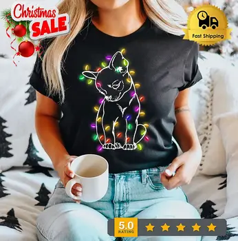 Рождественская светлая рубашка чихуахуа, Рождественская рубашка чихуахуа, Рождественская рубашка, Чи