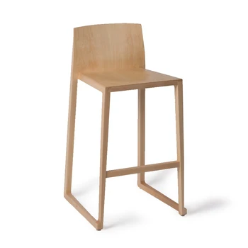  роскошный дизайн штабелируемый барный стул с изогнутой спинкой высокий дуб орех массивный деревянный табурет