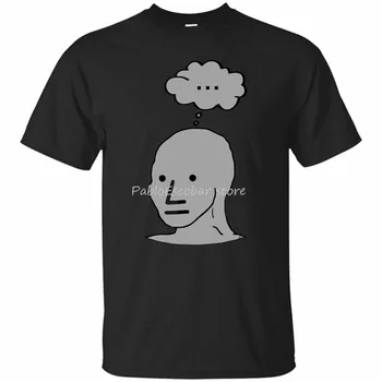 Npc Рубашка мемов - Без внутреннего монолога Черная футболка с коротким рукавом Размер S-5XL Модная классическая футболка