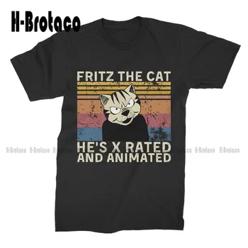 Fritz The Cat He's X Rated и анимированная винтажная футболка Футболка Custom Aldult Teen Unisex Футболки с цифровой печатью Xs-5Xl