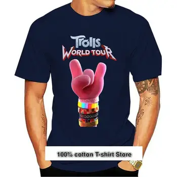 Camiseta de Trolls World Tour 2020 para hombre y mujer, camisa de amapola de película, color negro-Azul marino, Harajuku