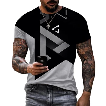 Забавная мужская футболка с треугольным треугольником Пенроуза, напечатанная на 3D-принтере, унисекс 2022 г., модные повседневные футболки оверсайз