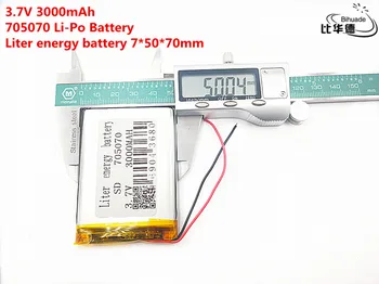 литровый энергетический аккумулятор Хорошее качество 3,7 В, 3000 мАч 705070 Полимерный литий-ионный / литий-ионный аккумулятор для планшетного ПК BANK,GPS,mp3,mp4