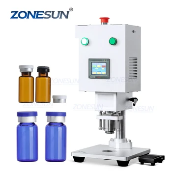 ZONESUN ZS-YG80D Полуавтоматическая электрическая настольная машина для укупорки стеклянных флаконов с алюминиевой пластиковой крышкой