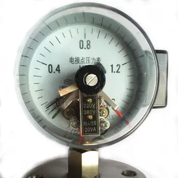 YXC-100 / ML Электрический контактный манометр диафрагменного типа Контактное давление Магнитный электрический контактный манометр 1.6