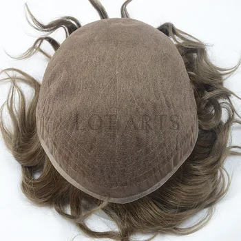  Стоковый парик 8x10 6 дюймов Натуральные волосы Полное кружево для мужчин