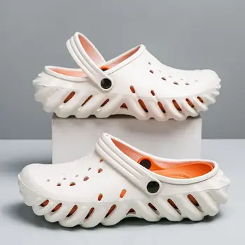 Пещерная обувь мужская летняя новая износостойкая нескользящая наружная обувь тапочки модные легкие дышащие сандалии с мягким дном