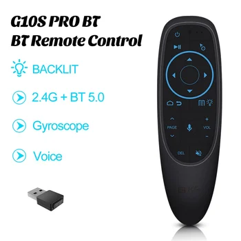 G10S PRO Голосовой пульт дистанционного управления 2.4G Беспроводная воздушная мышь ИК-контроллер обучающегося гироскопа для ПК Android TV BOX X96 Tanix W2 X96Q