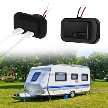 RV Модификация деталей Переоборудование USB-зарядного устройства Штекер для путешествий и транспортировки на открытом воздухе Подарок для семьи и друзей B36B