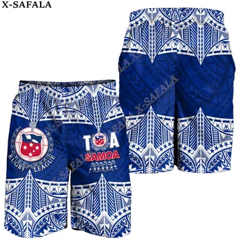 Самоа Полинезийский Lauhala Rugby Индивидуальные шорты для плавания Летние шорты для пляжного отдыха Мужские плавательные штаны Полуштаны-3