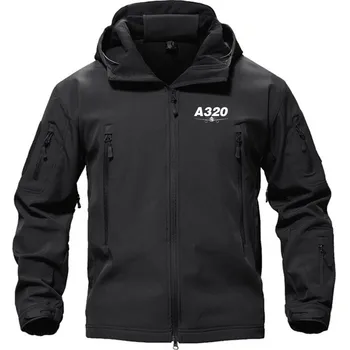 2022 Новые пилоты Военные На открытом воздухе Водонепроницаемое мужское пальто Куртка Тактическая Акулья кожа SoftShell Теплые куртки на молнии Airbus A320 для мужчин