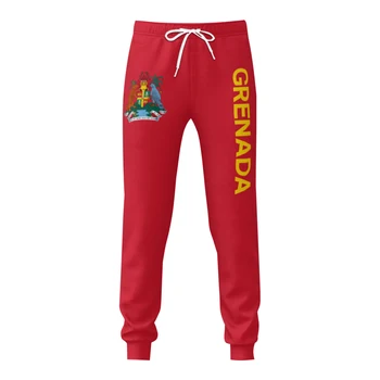 Мужские спортивные штаны Брюки с флагом Гренады с карманами Джоггеры Футбол Футбол Многофункциональный спортивный пот со шнурком