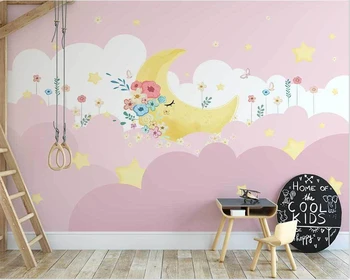 beibehang papel de parede Настроить новые скандинавские цветы, звездное небо, детская комната, спальня, гостиная, фоновые обои
