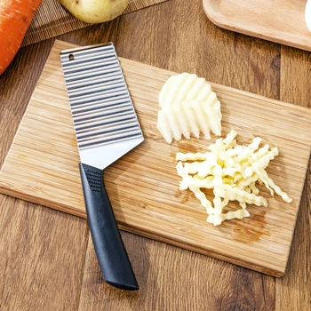 картофель волнистый обрезной нож из нержавеющей стали кухонный гаджет овощной инструмент для резки фруктов кухонные аксессуары картофель фри машина
