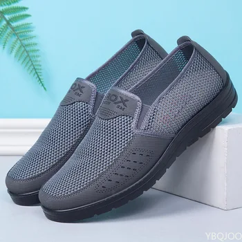  Летний стиль сетчатых плоских поверхностей для мужчин Мокасины Повседневная высококачественная очень удобная обувь для папы 2022