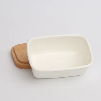  Деревянная крышка с эмалью в японском стиле, коробка для масла, холодильник, форма для выпечки мороженого, небольшое противень, WY5