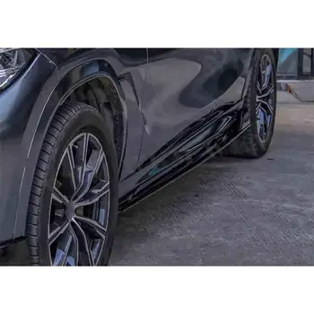 ABS Боковые юбки Фартуки Бампер Комплекты для BMW X6 G06 2020 2021 2022 Карбоновый автомобиль Боковые обвесы Обвесы Отделка