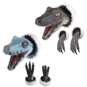 3D Настенные фигурки динозавров Разбивают стену Декоративный реквизит Смоляной материал