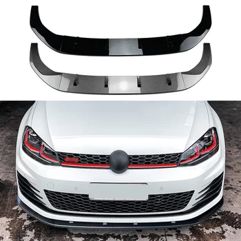 ABS Обвесы из углеродного волокна Передняя губа Спойлер Сплиттер Аксессуары для Volkswagen Golf7 mk7 GTI R-Line R 2013-2016
