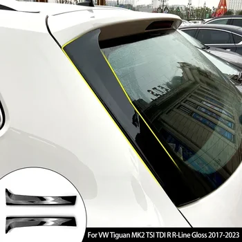 2PCS Авто Спойлер Спойлер Сплиттер Для VW Tiguan MK2 TSI TDI R R-Line Глянцевые окна багажника Хвостовое крыло Обвес кузова 2017-2023 Тюнинг