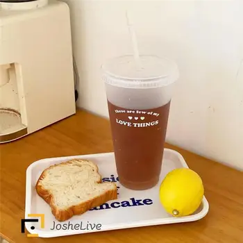 Для холодных чашек Многоразовая соломенная чашка Посуда для питья Бутылка для воды Персонализированная для кофе Сок Молоко Чай Taza Корейский стиль Симпатичный