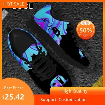 HYCOOL Горячие продажи Модная обувь для женщин Мужчины Счастливый кемпер 3D-печать Сетка Винтажные женские повседневные кроссовки для бега в тренажерном зале Zapatos
