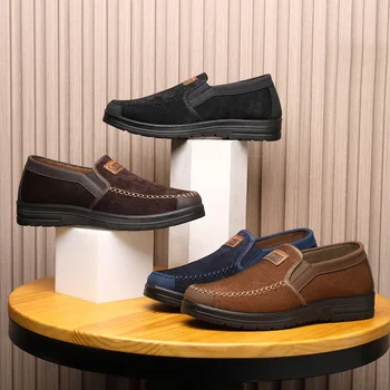 2023 Мужские лоферы Обувь для вождения Мода Лодка Обувь Человек Бренд Холст Мокасины Мужская обувь Мужская