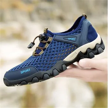 Дышащие кроссовки Мужская обувь 2023 Модная обувь для мужчин Альпинистская обувь Мужские кроссовки на открытом воздухе Пляж Брод Теннис Босик Кроссовки