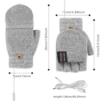  Новые зимние перчатки с подогревом Регулируемая температура Мотоцикл Велоспорт Перчатки USB с электрическим подогревом Лыжные перчатки Мужчины