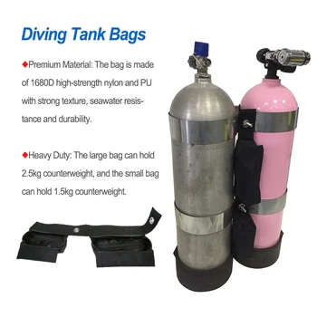  Сумки для подводного плавания с аквалангом Двойной кислородный баллон Вес устройства Чехол для переноски с отверстием Техническое оборудование Сетчатая сумка для плавания