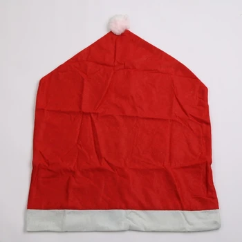 Рождество Санта-Клаус Красная шляпа Стул Задние крышки Обеденный стол Декор вечеринки Подарок