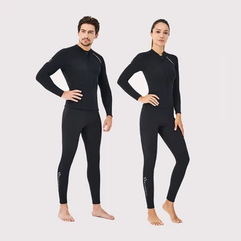 Мужской и женский костюм для подводного плавания, 2 мм, с раздельным верхом, утолщенный, тепло, глубокое погружение, подводное плавание, серфинг, CX2
